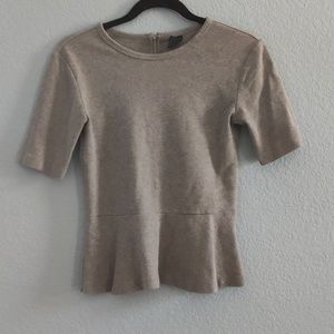 GAP gray peplum top